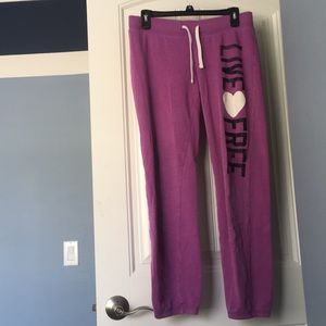 Purple sweat pants